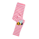 Appliqu¡§| Knitted Striped Leggings