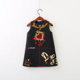 Heart Letter Print Sleeveless Dress