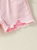 Multi-Color Optional-Girls' Denim Shorts