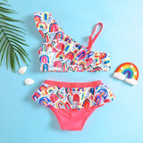 Rainbow Printing Swimsuit