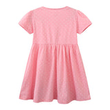 Animal Embroidered Patch Girl Dress