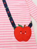 Embroidered Striped Girl Dress