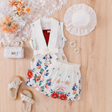 Sleeveless Printed Suit