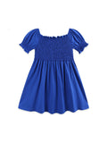 Children's Dress with Cartoon Animal and Tree Patterns