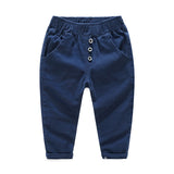 Cotton Solid Color Casual Pants