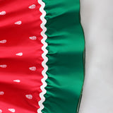 Bow Watermelon Printing Slip Dress + Bag