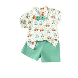 Easter Children's Clothing Cartoon Rabbit Print Short Sleeve Suit