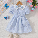 Cute Three-Dimensional Embroidery Dress