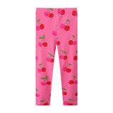 Girl's Cherry Full Printed Trousers
