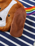 Fashion Patch Long Sleeve Children Shirt