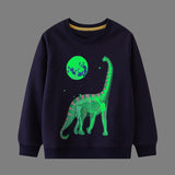 Luminous Dinosaur Printed Sweater