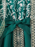 Green Printing Mesh Dress