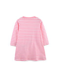 Embroidered Striped Girl Dress