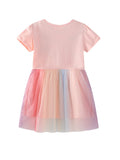 Animal Embroidered Patch Short Sleeve Dress