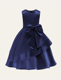 Bow Sleeveless Party Dress - CCMOM