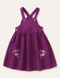 Butterfly Flower Embroidered Strap Dress & Long Sleeve Shirt - CCMOM