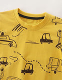 Car Floral Print Long Sleeve Sweatshirt - CCMOM