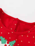 Cartoon Embroidered Dot Mesh Dress - CCMOM