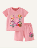 Dancing Little Girl Short Sleeve Suit