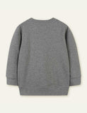 Dinosaur Embroidered Long-Sleeved Sweater - CCMOM