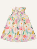 Oil Painting Style Sleeveless Printed Dress