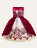 Embroidered Mesh Party Dress - CCMOM