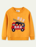 Excavator Appliqu¡§| Sweatshirt