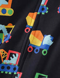 Excavator Printed Zipper Sweater - CCMOM