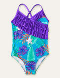 Floral Printed One-Piece Swimsuit - CCMOM