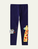 Giraffe Appliqu¡§| Knitted Leggings - CCMOM