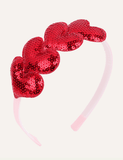 Girls' Hairband Heart-Shaped Flannel Fabric Head Buckle - CCMOM
