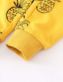 Pineapple Print Long Sports Pants - CCMOM
