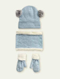 Solid Color with Fur Hat + Gloves + Scarf - CCMOM