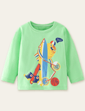 Sports Lemon Printed Long-Sleeved T-shirt