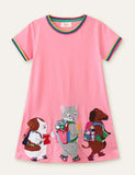 Squirrel Animal Friends Appliqu¡§| Dress - CCMOM