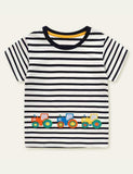 Striped Patch Short Sleeve - CCMOM