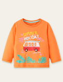 Summer Style Printed Long-Sleeved T-shirt