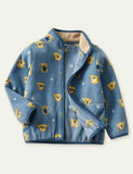 Tiger Print Polar Fleece Jacket