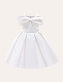 Toddler Girl Bow Suspenders Party Slip Dress - CCMOM